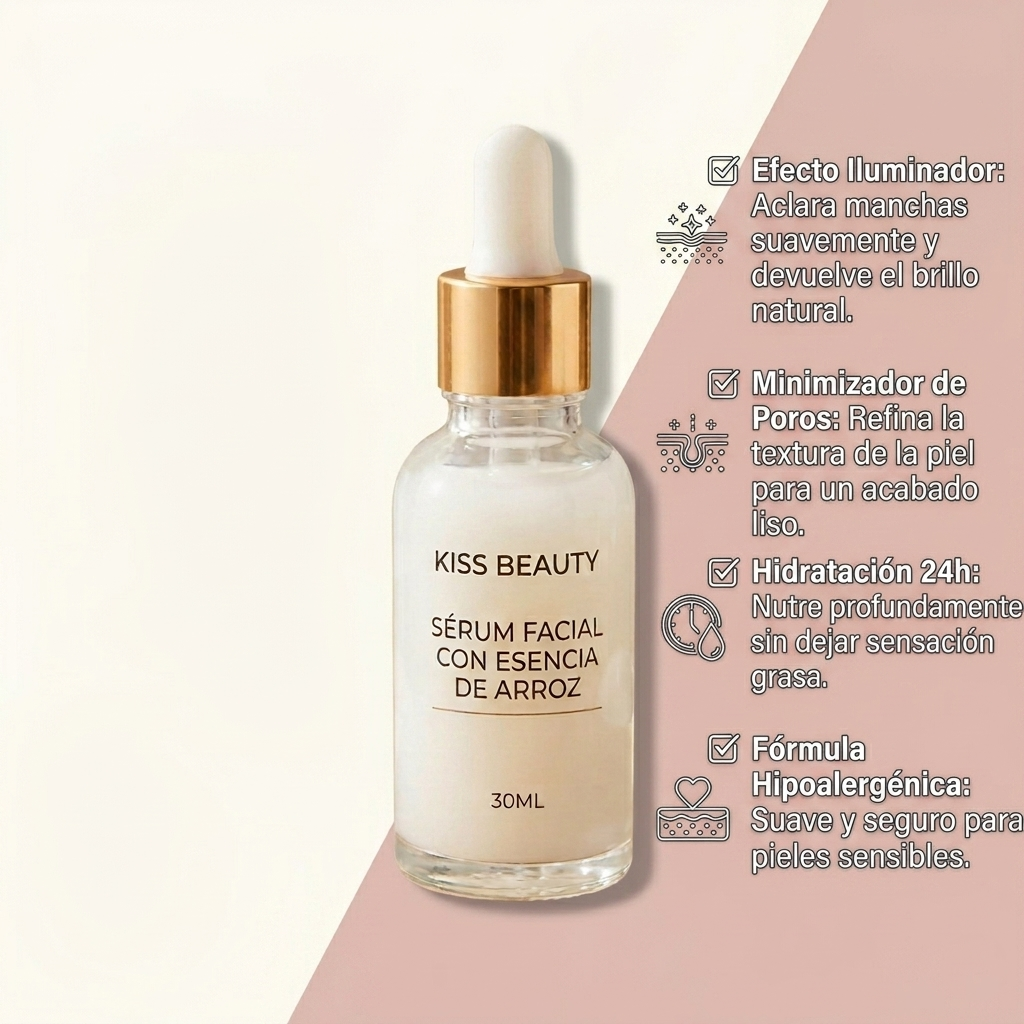 Sérum Facial con Esencia de Arroz 30ML KISS BEAUTY